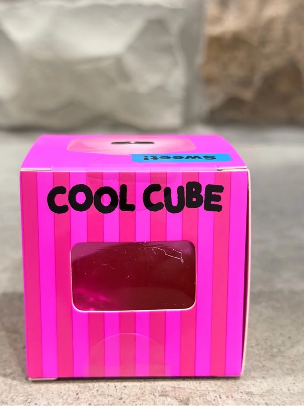 J’Adore Cool Cube Pink Striped Squishy‎ Toy